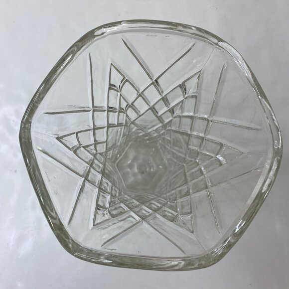 E. O. Brody Clear Crystal Tulip 9" Vase Starburst Vintage - Picture 3 of 9